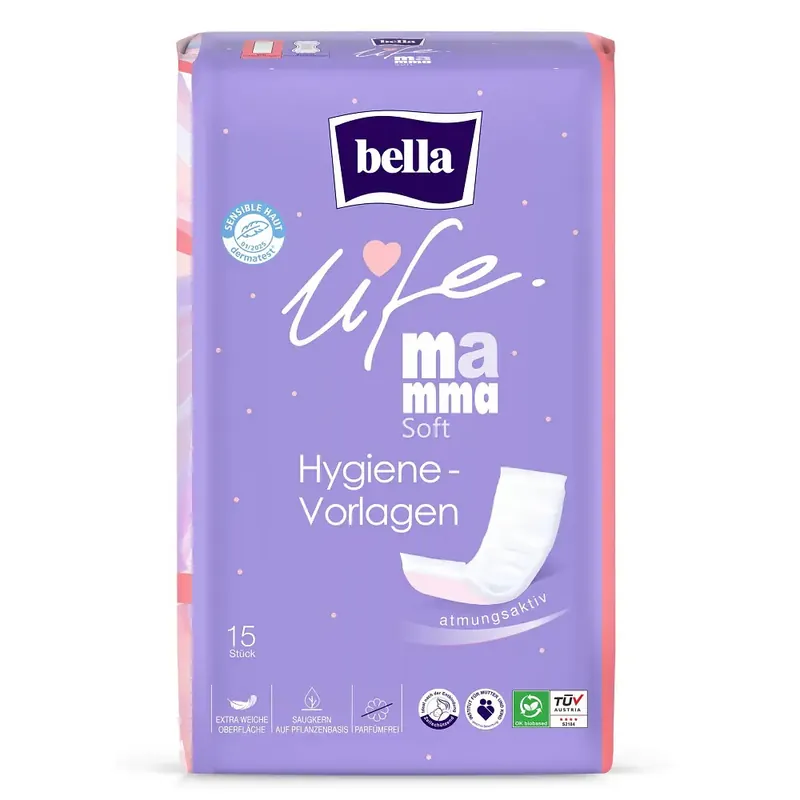 Bella Life Mamma Wöchnerinnen Vorlage 15er Beutel (mit Folie) Rabatt