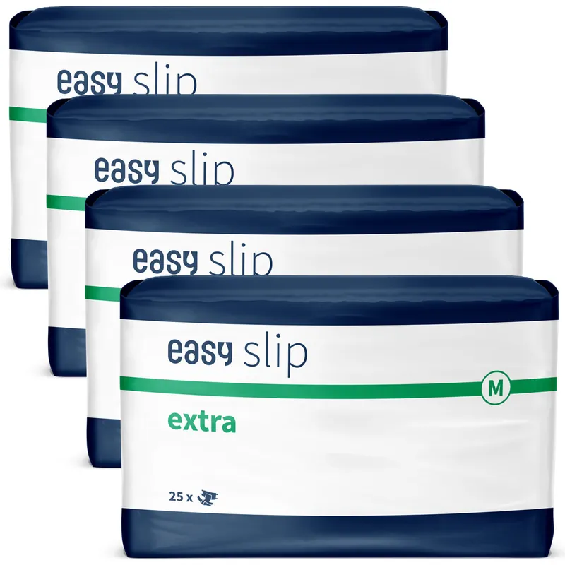 Easy Slip EXTRA – atmungsaktive Windeln - 4 x 25 St. - Medium (M) Mega-Angebot