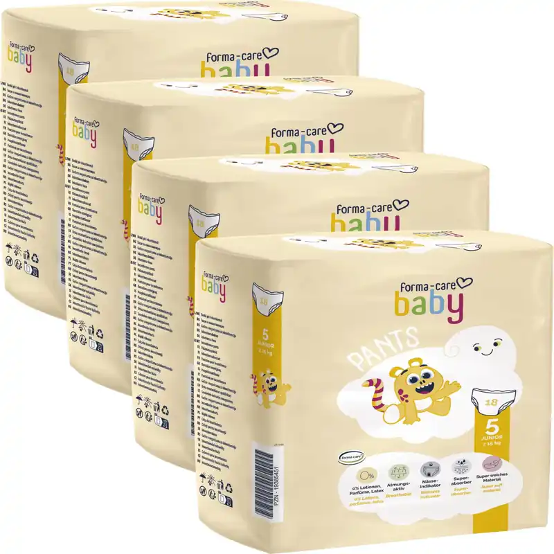 Forma-Care Baby PANTS | JUNIOR Gr. 5 >15kg | 4x18St. Karton Meistverkauft
