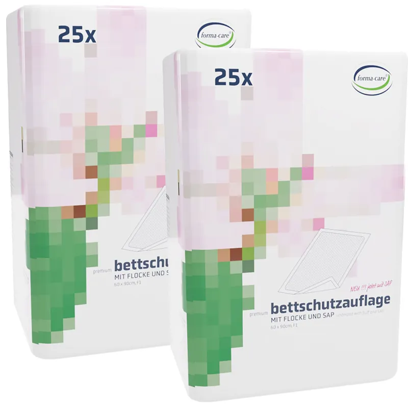 Forma-Care Bettschutzauflagen | Flocken mit SAP - 90x60cm - 2x25 (50) Stück Versand Am Gleichen Tag