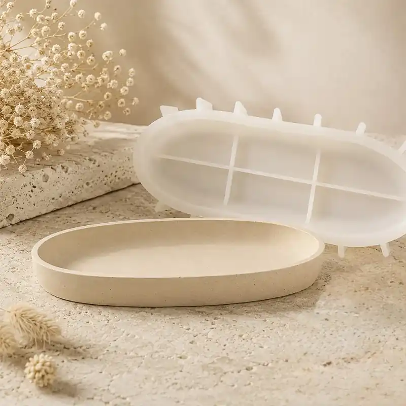 Ellipse mould for Jesmonite creations - Silicone Online Kaufen