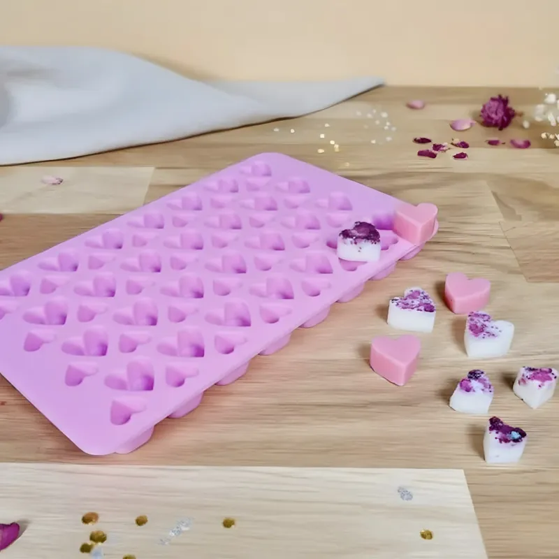 Heart cluster decoration mould - Silicone Billig