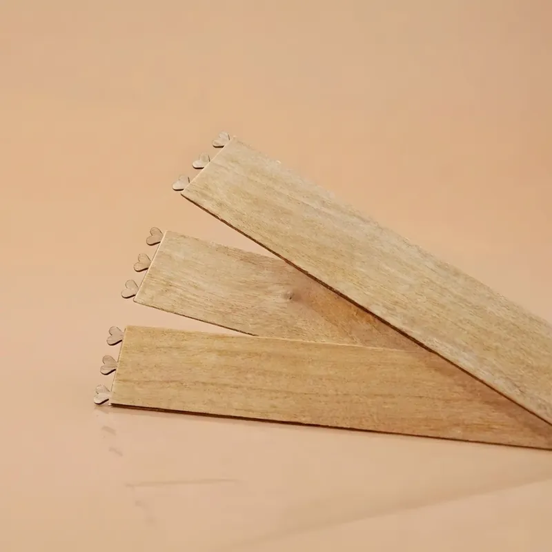 Nur Für Kurze Zeit 3 Hearts - Wooden Wicks for Candles