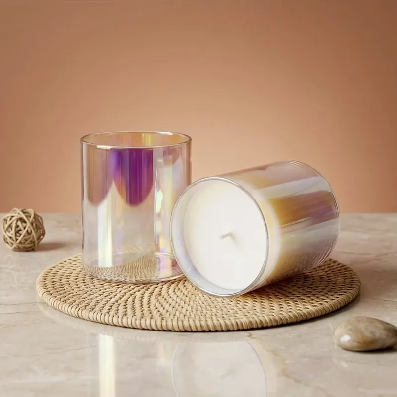 Glass candle Iridescent - 300 ml Highlight