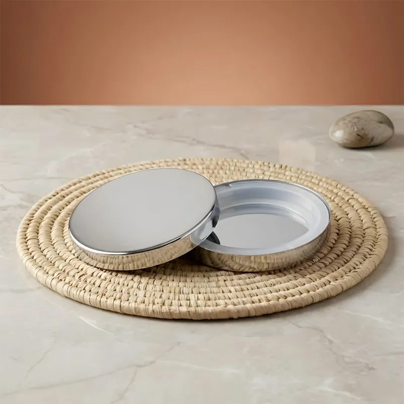 Top-Seller Silver metallic cover - 77 mm diameter