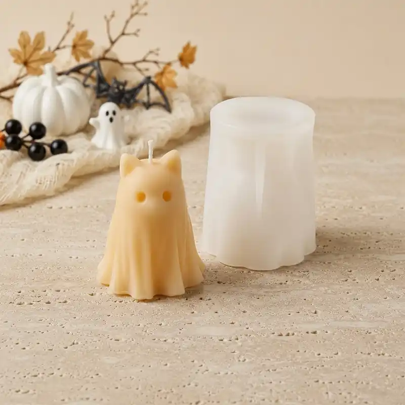 Ghost cat candle mould - Silicone Preisreduziert