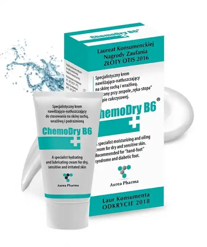 CHEMODRY B6 Feuchtigkeitsspendende und rückfettende Creme für trockene und empfindliche Haut 50 ml Zertifiziert
