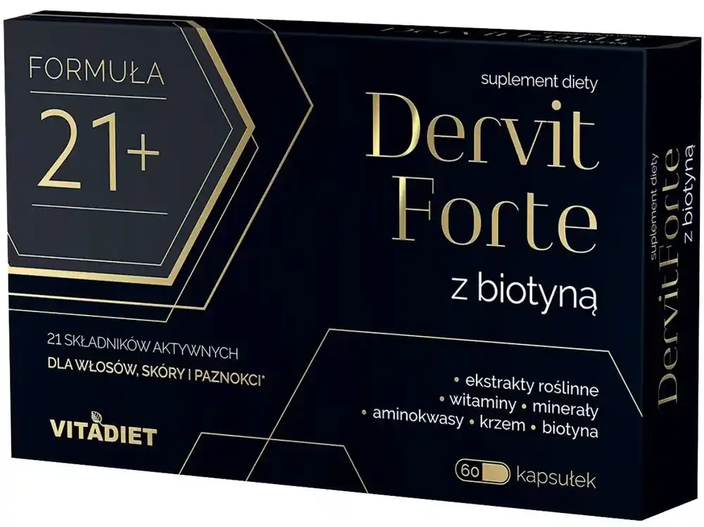 Top-Seller Dervit Forte mit Biotin 60 Kapseln Vitadiet