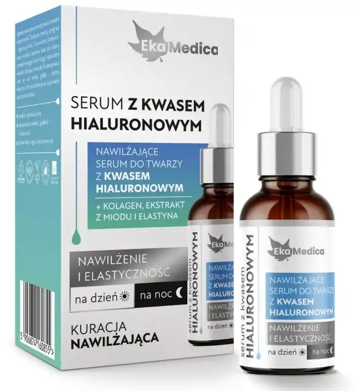 Abverkauf Ekamedica Gesichtsserum mit Hyaluronsäure Hydratation und Elastizität 20 ml