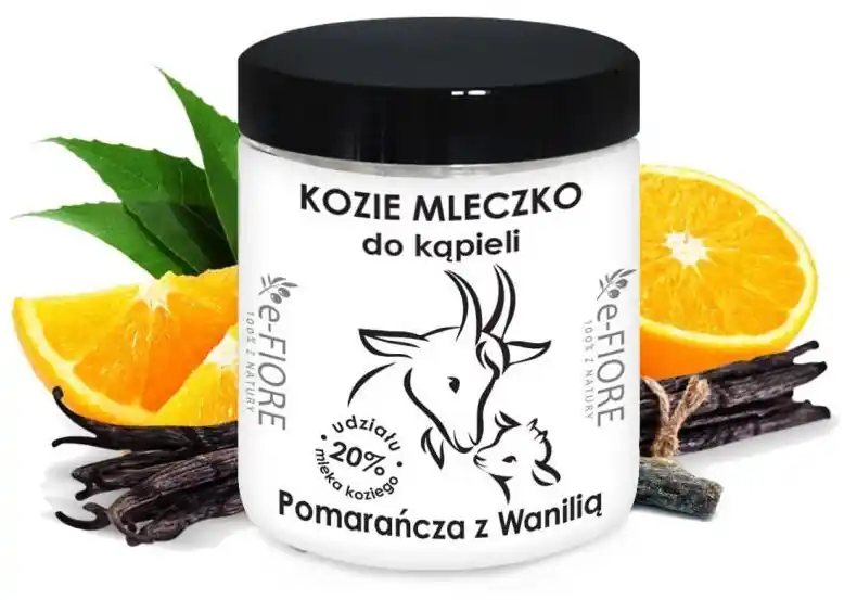 e-FIORE Ziegenmilchbad Vanille mit Orange 400g Neue Kollektion