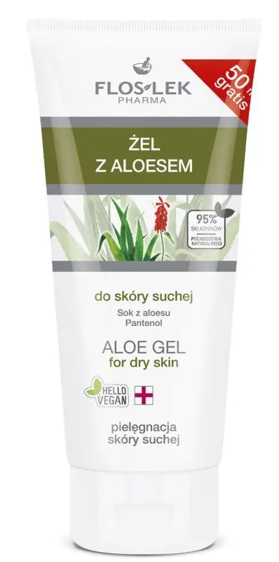 FLOS-LEK Aloe Vera Gel für trockene Haut 200 ml Meistverkauft