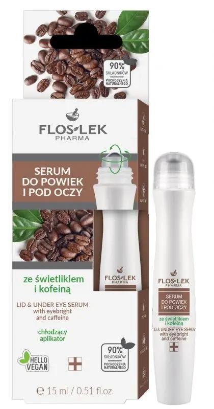 Preiswert FLOS-LEK Augen- und Augenlidserum mit Augentrost und Koffein 15 ml