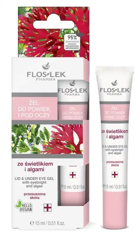 FLOS-LEK Augenlid- und Augengel mit Augentrost und Algen 15 ml Preisknaller