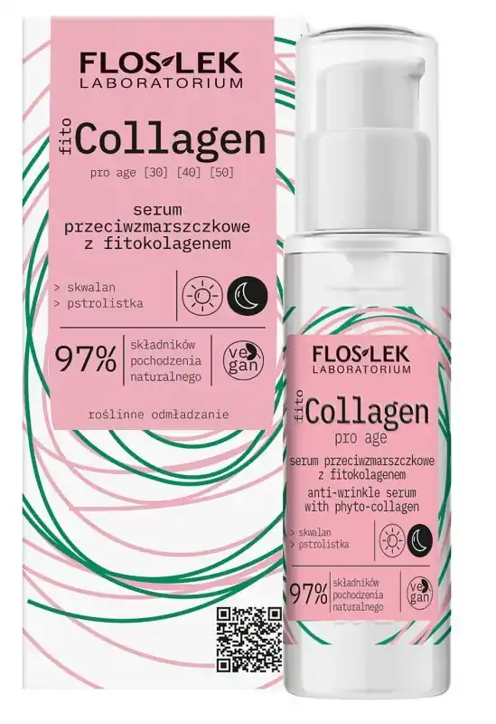 FLOS-LEK fitoCOLLAGEN Anti-Falten-Serum mit Phytocollagen 30 ml Nur Für Kurze Zeit