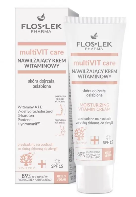 FLOS-LEK Multivit Care Feuchtigkeitsspendende Vitamincreme SPF 15 50 ml Must-Have
