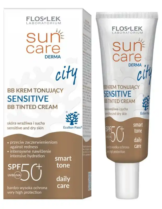 FLOS-LEK SUN CARE Derma CITY BB Toning Cream SENSITIVE SPF 50+ 30 ml Sonderangebot