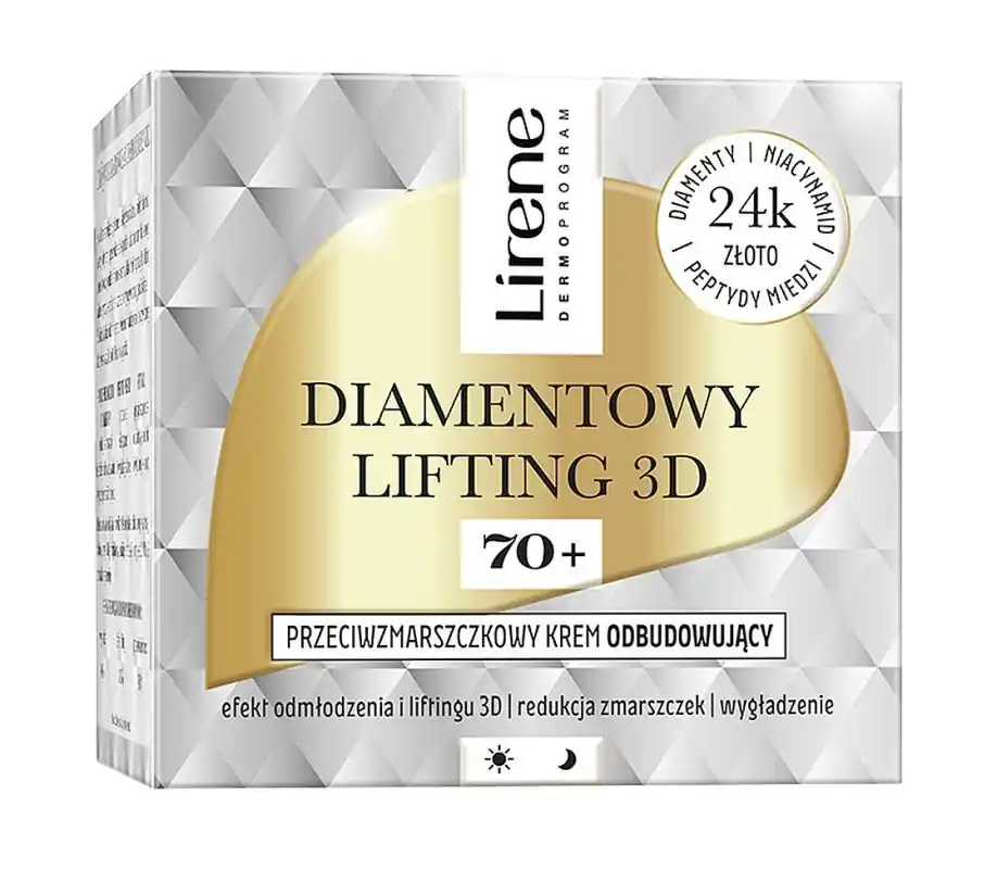 Garantierte Lieferung LIRENE DIAMOND LIFTING 3D Anti-Falten Aufbaupflegecreme 70+ 50 ml