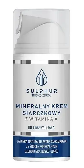 Schnäppchen SULPHUR BUSKO ZDRÓJ KURACJA SIARCZKOWA Mineralische Sulfidcreme mit Vitamin A 100 ml