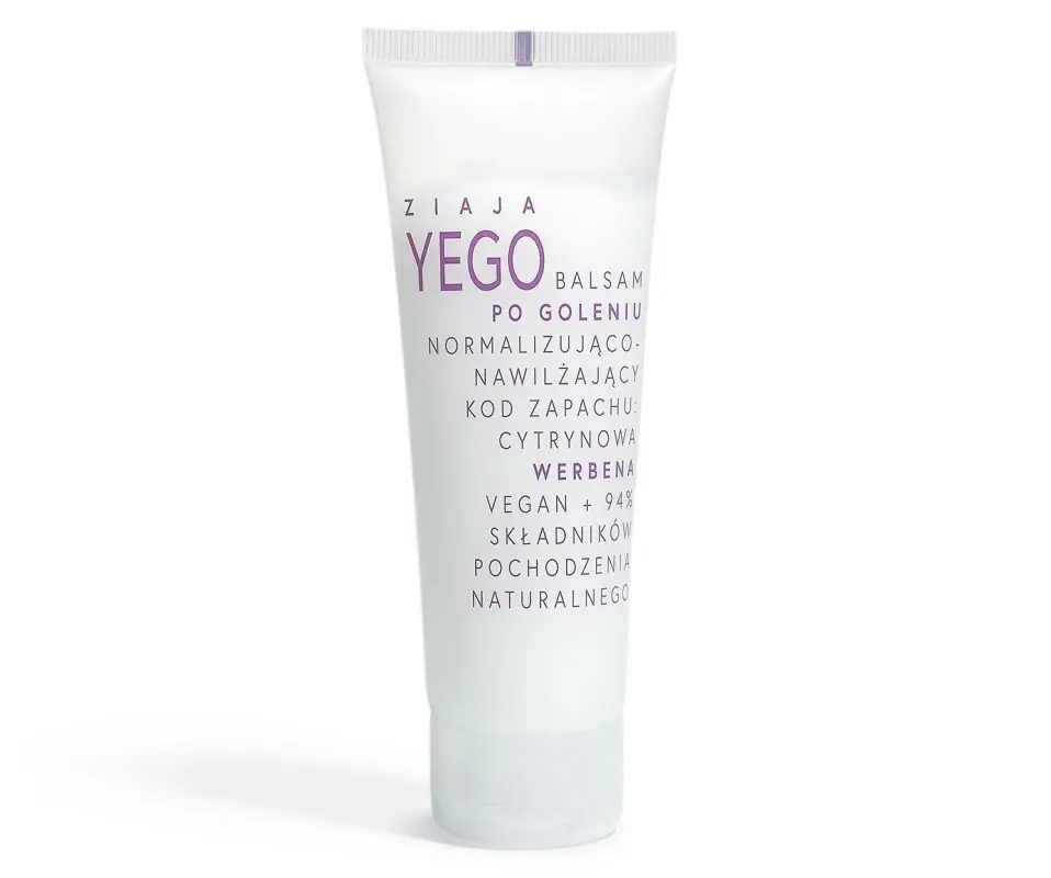 ZIAJA YEGO Normalisierender und feuchtigkeitsspendender After Shave Balsam Zitronenverbene 80 ml Neue Kollektion