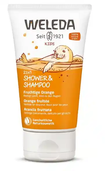 Letzte Chance Weleda Kids 2in1 Shower & Shampoo Fruchtige Orange