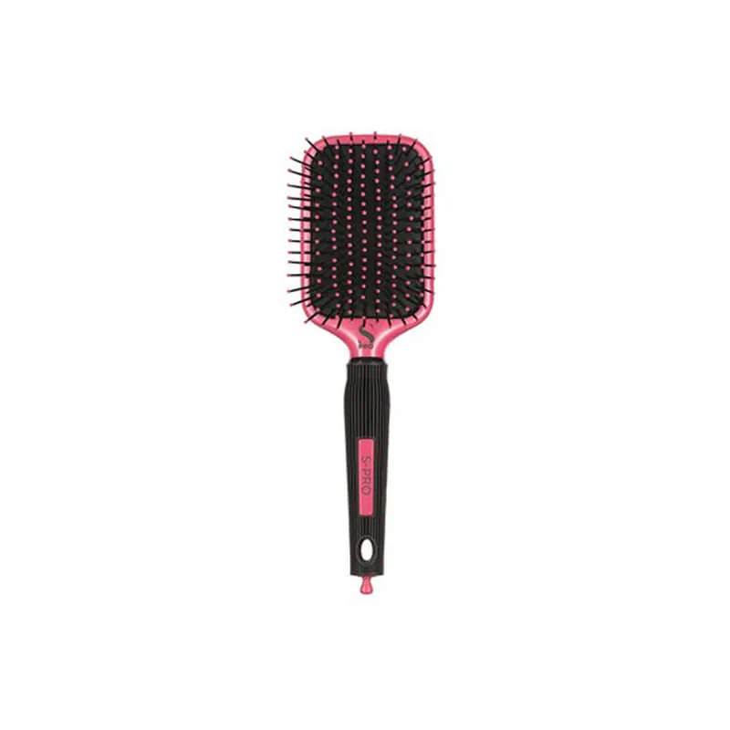 Expressversand S-PRO Haarbürste Paddel Flachbürste Pink