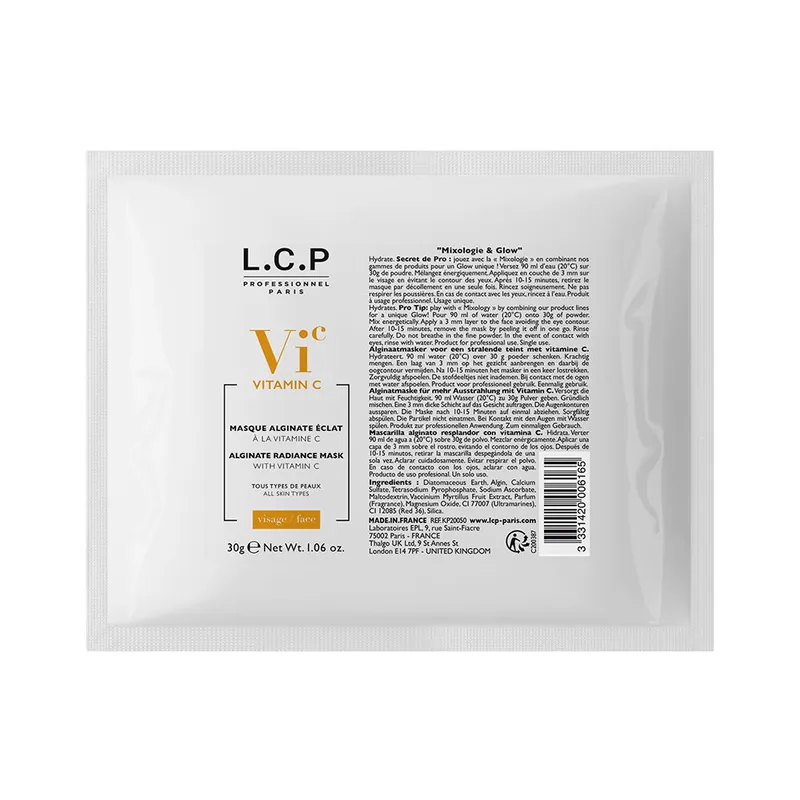 L.C.P Professionnel Paris Vitamin C Alginatmaske für mehr Ausstrahlung mit Vitamin C 30g Zertifiziert