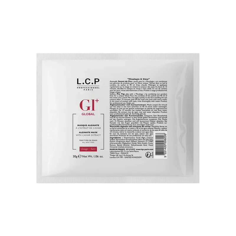 L.C.P Professionnel Paris Global+ Alginatmaske mit Kaviarextrakt 30g Heißes Angebot